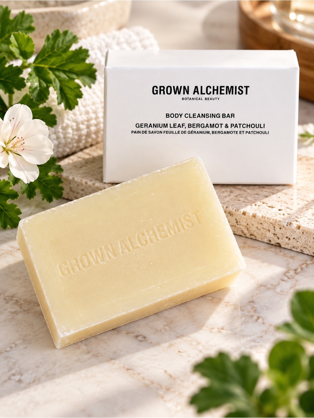 Grown Alchemist Body Cleansing Bar Geranium Bergamot Patchouli NEW